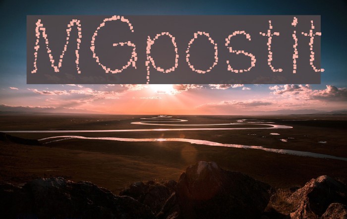 MGpostit Font examples