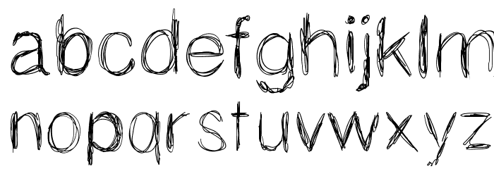 MGspaghettistrings Font LOWERCASE