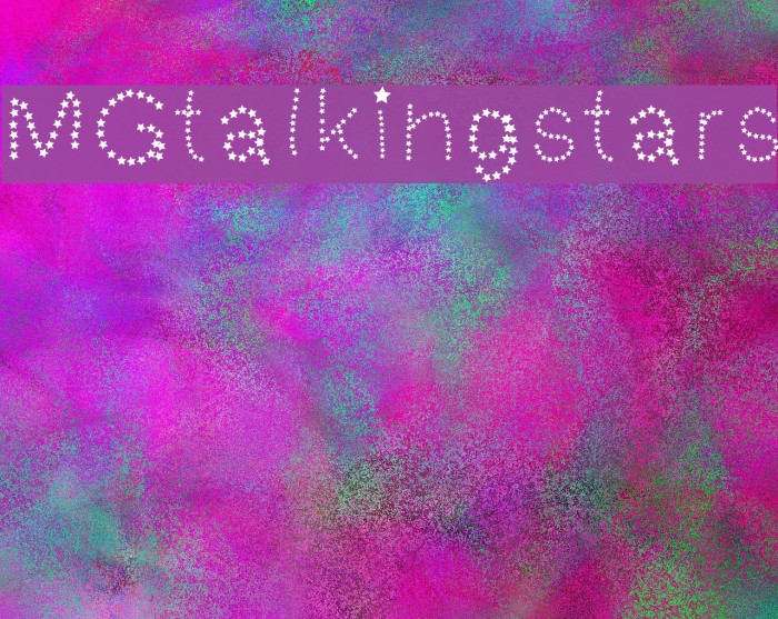 MGtalkingstars Font examples
