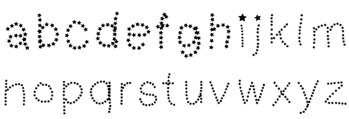 MGtalkingstars Font LOWERCASE