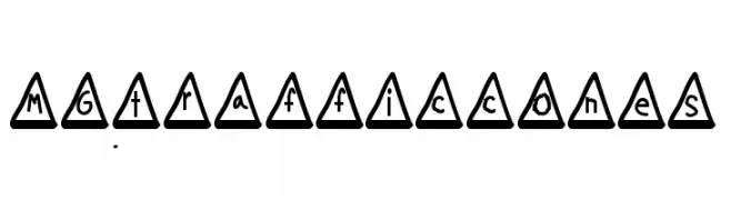 MGtrafficcones  Frei Schriftart Herunterladen