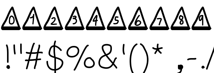 MGtrafficcones Font OTHER CHARS