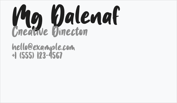 Mg Dalenaf Business Card