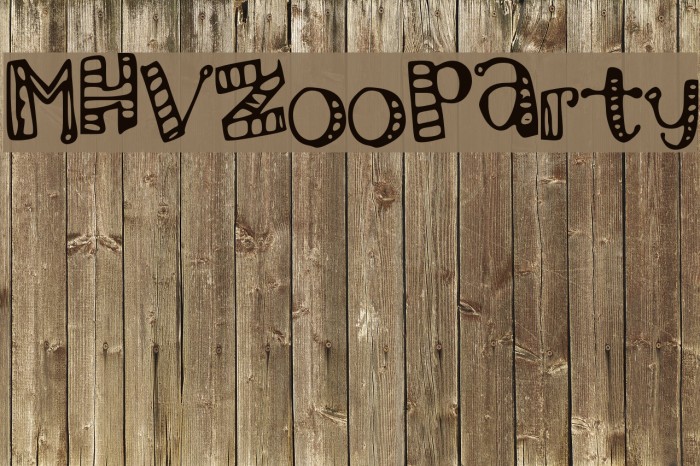 MHVZooParty Font examples