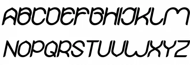 MICHELLE Bold Italic फ़ॉन्ट अपरकेस