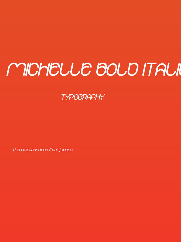 MICHELLE Bold Italic Poster
