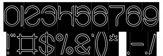 MICHELLE-Hollow-Inverse Font OTHER CHARS