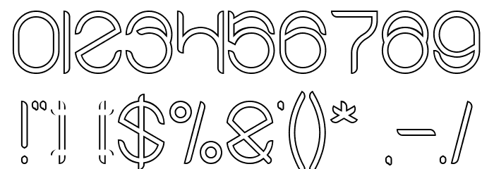 MICHELLE-Hollow Font OTHER CHARS
