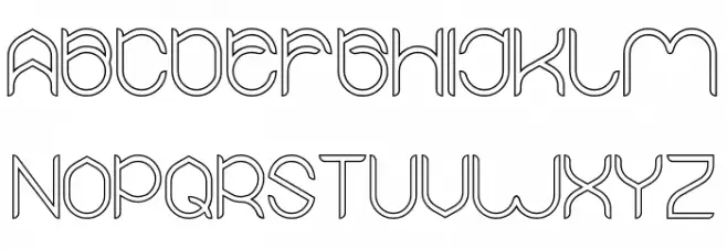 MICHELLE-Hollow Schriftart Groß