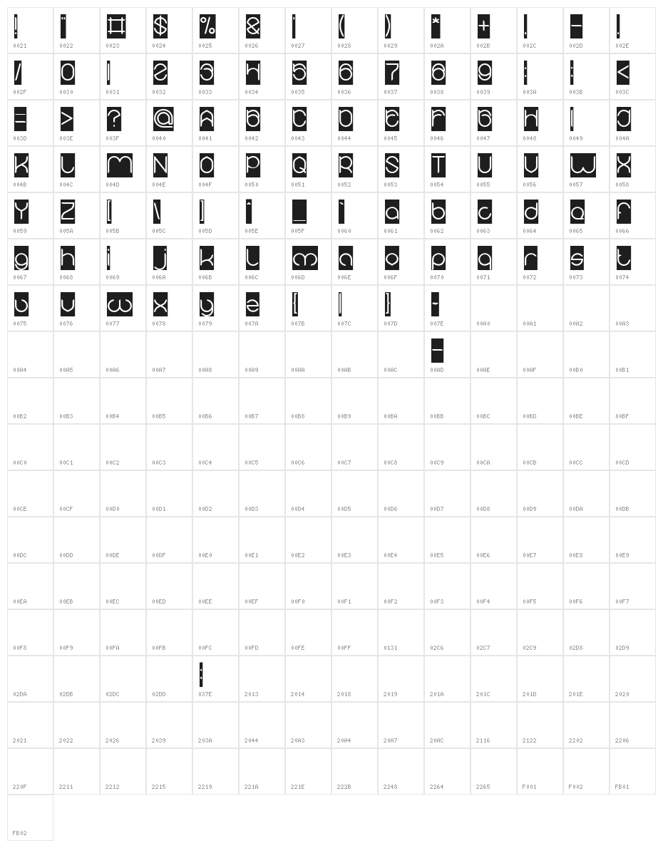 MICHELLE-Inverse Character Map