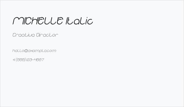MICHELLE Italic Business Card
