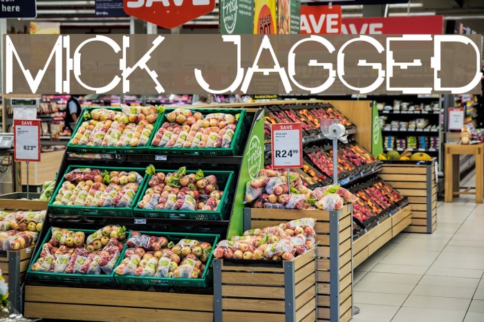MICK JAGGED Font examples