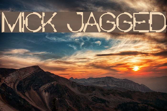 MICK JAGGED Font examples