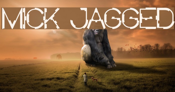 MICK JAGGED Font examples