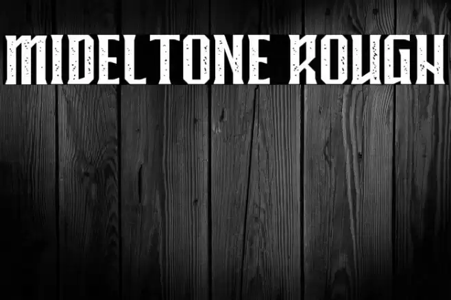 MIDELTONE ROUGH Font examples