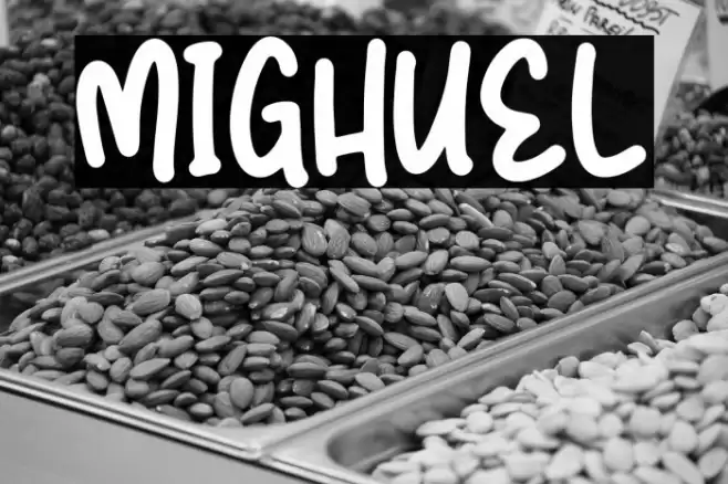 MIGHUEL Font examples