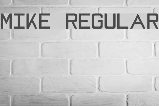 MIKE Regular Font examples
