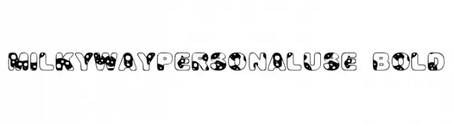 MILKYWAYPERSONALUSE-Bold  Free Fonts Download