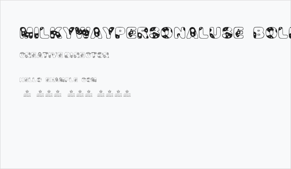 MILKYWAYPERSONALUSE-Bold Business Card