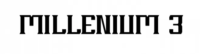 MILLENIUM 3  Frei Schriftart Herunterladen