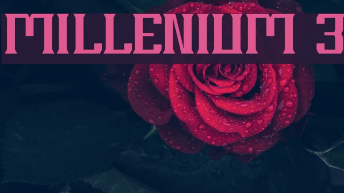 MILLENIUM 3 Font examples