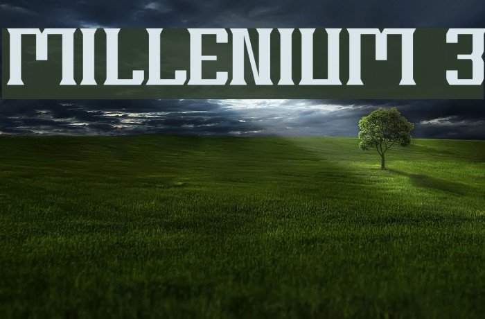 MILLENIUM 3 Font examples