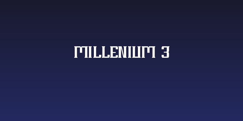 MILLENIUM 3 Social Header
