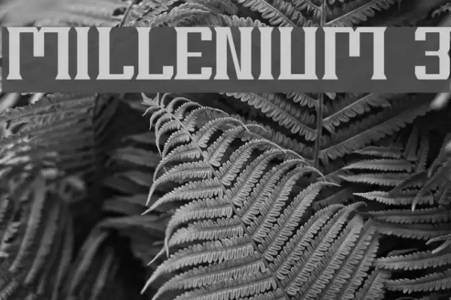 MILLENIUM 3 Font examples
