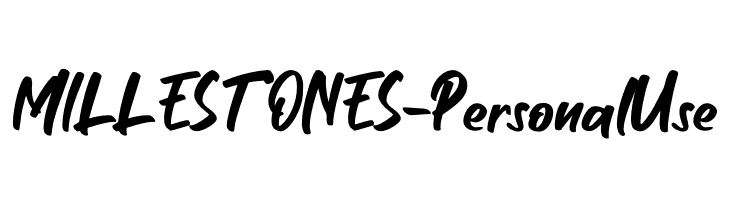 MILLESTONES - Personal Use  font caratteri gratis