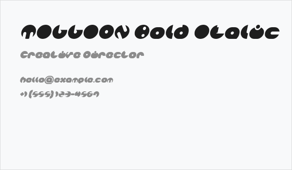 MILLION Bold Italic Business Card