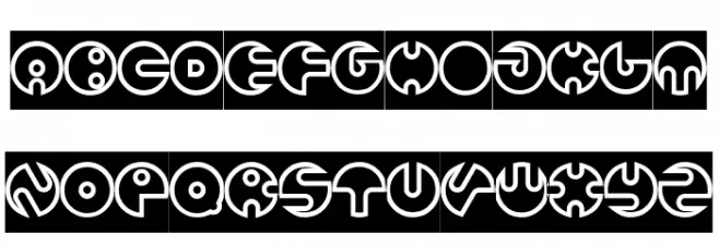 MILLION-Hollow-Inverse 字体 大写