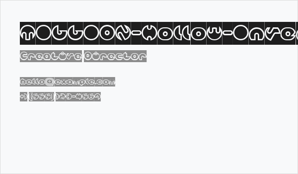 MILLION-Hollow-Inverse Business Card