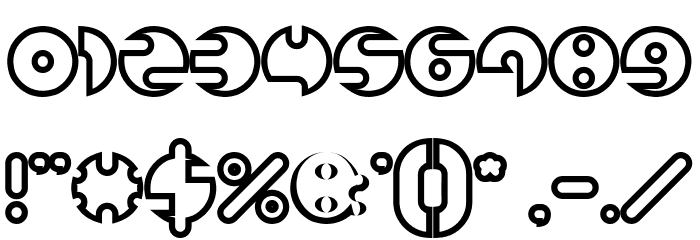 MILLION-Hollow Font OTHER CHARS