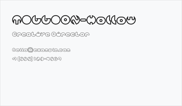 MILLION-Hollow Business Card