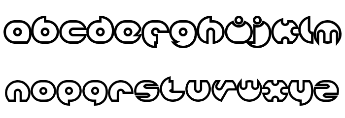 MILLION-Hollow Font LOWERCASE