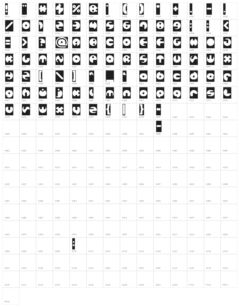 MILLION-Inverse Character Map