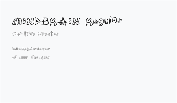 MINDBRAIN Regular Business Card