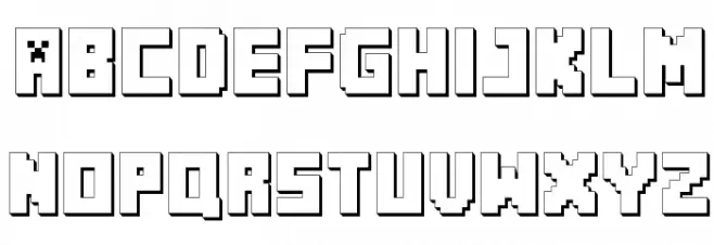 MINECRAFT PE خط أحرف كبيرة