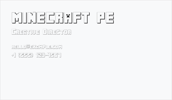 MINECRAFT PE Business Card