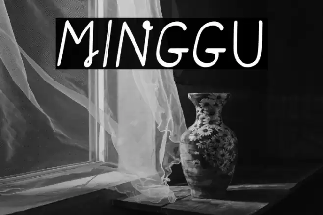 MINGGU Font examples