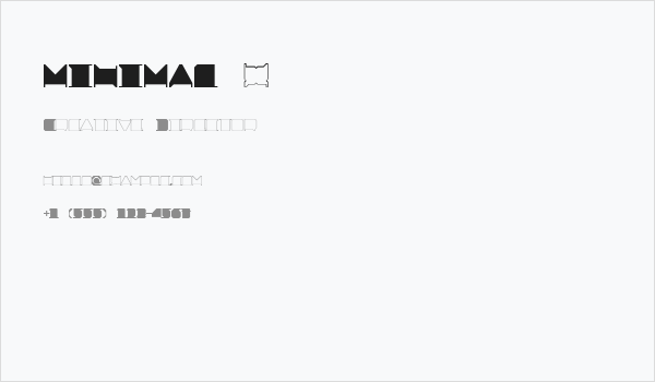 MINIMAL x Business Card