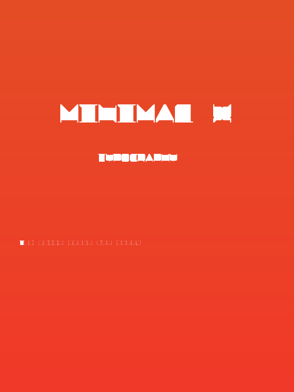 MINIMAL x Poster