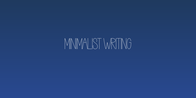 MINIMALIST WRITING Social Header