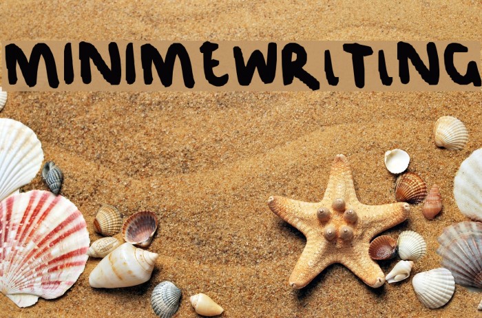 MINIMEWRlTlNG Font examples