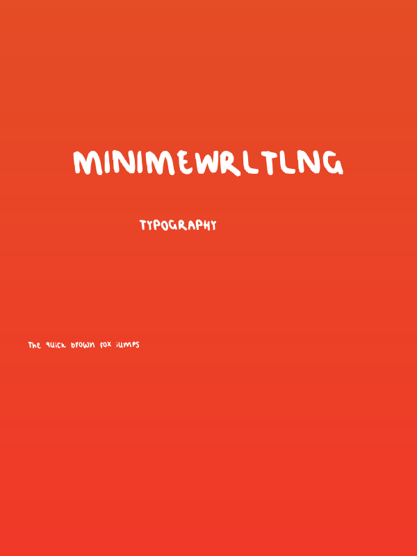 MINIMEWRlTlNG Poster