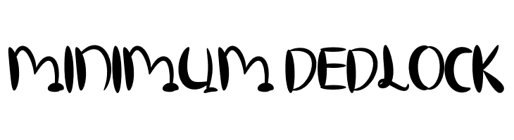 MINIMUM DEDLOCK 字体