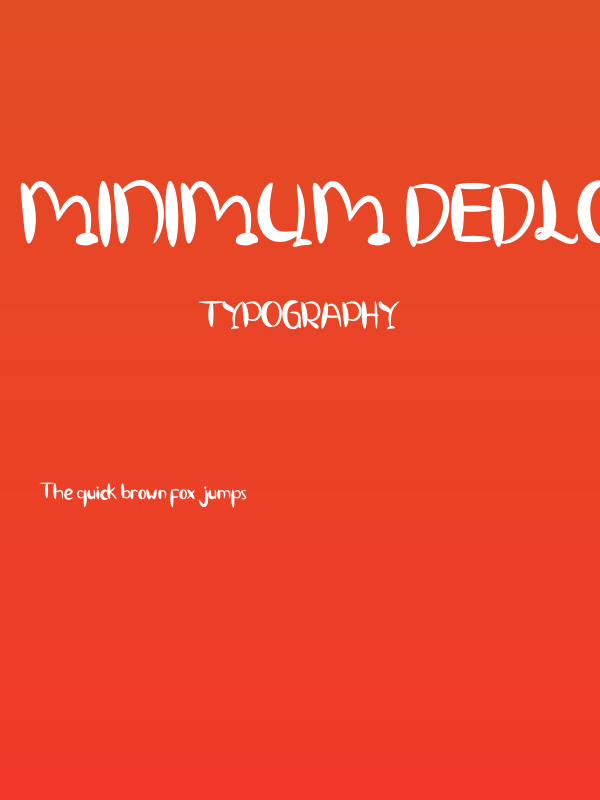MINIMUM DEDLOCK Poster