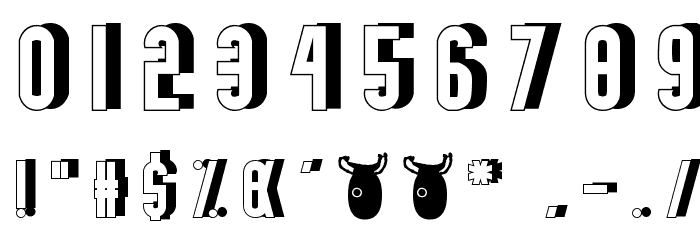 MINOTAURE shadow Font OTHER CHARS