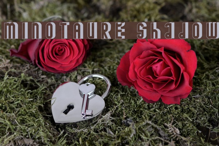 MINOTAURE shadow Font examples