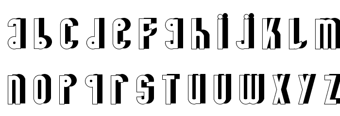 MINOTAURE shadow Font LOWERCASE